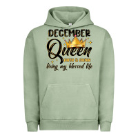 Pigment Oil Green december queen faith and favor living my blessed l Urban Hoodie - MaliasSmallBusiness