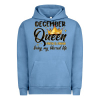 Pigment Pebble Blue december queen faith and favor living my blessed l Urban Hoodie - MaliasSmallBusiness