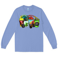 Colony Blue monster truck coffee cups Long Sleeve Tee - Zillion Design Studio