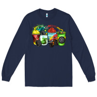 Navy monster truck coffee cups Long Sleeve Tee - Zillion Design Studio