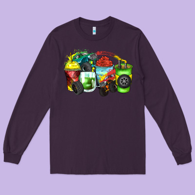 Long Sleeve Tee monster truck coffee cups