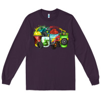 Plum monster truck coffee cups Long Sleeve Tee - Zillion Design Studio