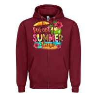 Burgundy sweet summer time Zipper Hoodie - Zillion Design Studio