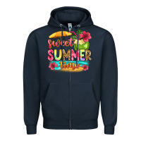 Navy sweet summer time Zipper Hoodie - Zillion Design Studio