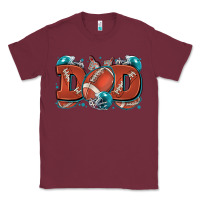 Burgundy dad American football Classic Tee - Zillion Design Studio