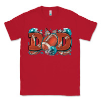 Red dad American football Classic Tee - Zillion Design Studio