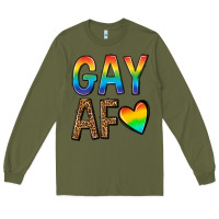 Army Green gay af Long Sleeve Tee - texasbilliewilder