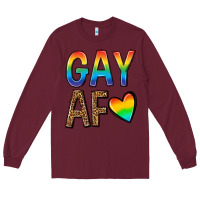 Burgundy gay af Long Sleeve Tee - texasbilliewilder