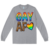 Heather Grey gay af Long Sleeve Tee - texasbilliewilder