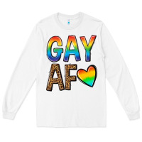 White gay af Long Sleeve Tee - texasbilliewilder