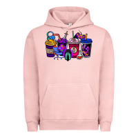 Pigment Salmon gaming coffee cups Urban Hoodie - NancyCooperArtShop
