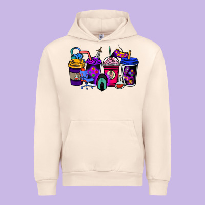 Gaming Coffee Cups Urban Hoodie Designed By Nancycooperartshop