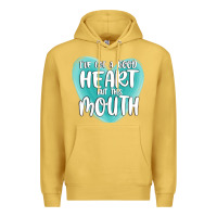 Antique Gold i have got a good heart but this mouth Premium Hoodie - MaliasSmallBusiness