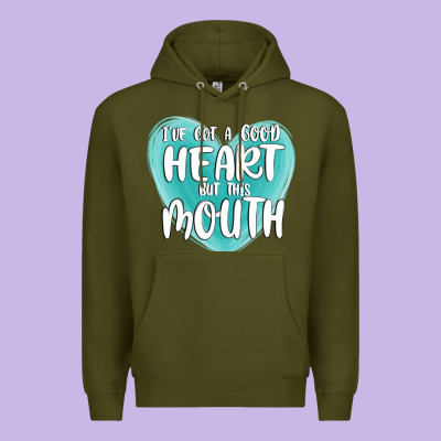 I Have Got A Good Heart But This Mouth Premium Hoodie Designed By Maliassmallbusiness