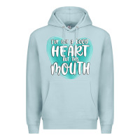 Blue Mist i have got a good heart but this mouth Premium Hoodie - MaliasSmallBusiness