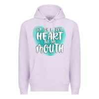 Lilac i have got a good heart but this mouth Premium Hoodie - MaliasSmallBusiness