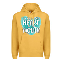 Mustard i have got a good heart but this mouth Premium Hoodie - MaliasSmallBusiness