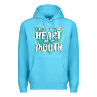 Ocean Blue i have got a good heart but this mouth Premium Hoodie - MaliasSmallBusiness