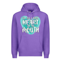 Purple i have got a good heart but this mouth Premium Hoodie - MaliasSmallBusiness