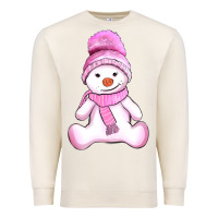 Sandshell winter pink snowman and hat Premium Sweatshirt - AdoDesignShop