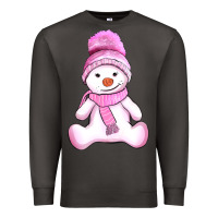 Smoke winter pink snowman and hat Premium Sweatshirt - AdoDesignShop