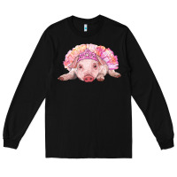 Black Balerina Baby Pig With Tutu Long Sleeve Tee - RanaPortraitStore