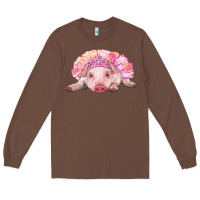 Chestnut Balerina Baby Pig With Tutu Long Sleeve Tee - RanaPortraitStore