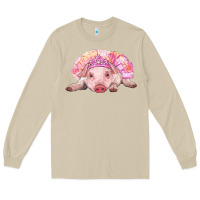 Mushroom Balerina Baby Pig With Tutu Long Sleeve Tee - RanaPortraitStore