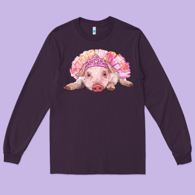 Long Sleeve Tee Balerina Baby Pig With Tutu