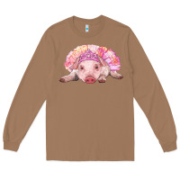 Toasted Coconut Balerina Baby Pig With Tutu Long Sleeve Tee - RanaPortraitStore