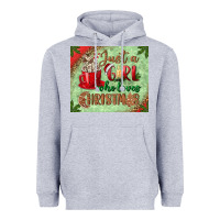 Heather Grey just a girl who loves christmas mousepad Heavyweight Hoodie - BundleAndBundleShop