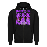 Black Domestic Violence Warrior Afro Gnomes Zipper Hoodie - texasbilliewilder