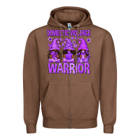 Chestnut Domestic Violence Warrior Afro Gnomes Zipper Hoodie - texasbilliewilder