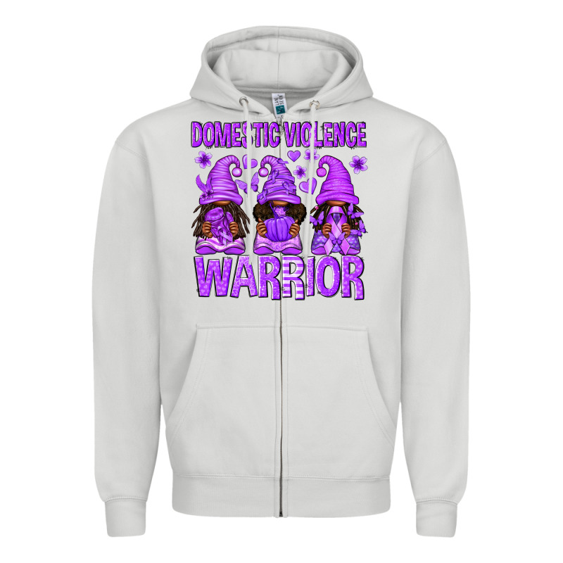 Domestic Violence Warrior Afro Gnomes Zipper Hoodie by texasbilliewilder | Teevron