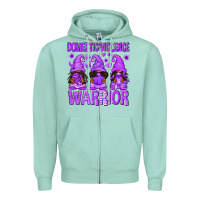 Seafoam Domestic Violence Warrior Afro Gnomes Zipper Hoodie - texasbilliewilder