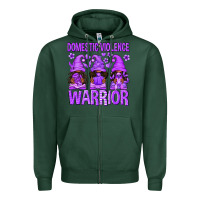 Sports Green Domestic Violence Warrior Afro Gnomes Zipper Hoodie - texasbilliewilder