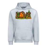 Heather Grey camping love Urban Hoodie - NancyCooperArtShop