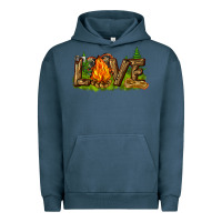Pigment Midnight Navy camping love Urban Hoodie - NancyCooperArtShop