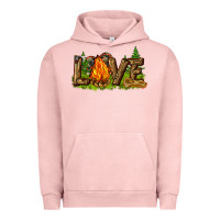 Pigment Salmon camping love Urban Hoodie - NancyCooperArtShop