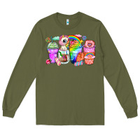 Army Green unicorn coffee cups Long Sleeve Tee - Zillion Design Studio