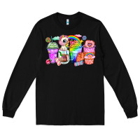 Black unicorn coffee cups Long Sleeve Tee - Zillion Design Studio