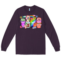 Plum unicorn coffee cups Long Sleeve Tee - Zillion Design Studio