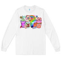 White unicorn coffee cups Long Sleeve Tee - Zillion Design Studio