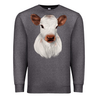Charcoal Heather White Cute Calf Premium Sweatshirt - JahusDesignShop