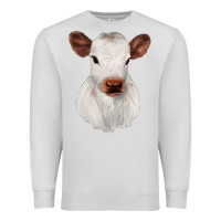 Dove Grey White Cute Calf Premium Sweatshirt - JahusDesignShop
