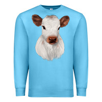 Ocean Blue White Cute Calf Premium Sweatshirt - JahusDesignShop