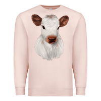Pale Pink White Cute Calf Premium Sweatshirt - JahusDesignShop