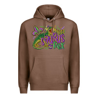 Chestnut mardi saurus rex mardi gras Premium Hoodie - MaliasSmallBusiness