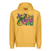 Mustard mardi saurus rex mardi gras Premium Hoodie - MaliasSmallBusiness