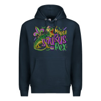 Navy mardi saurus rex mardi gras Premium Hoodie - MaliasSmallBusiness